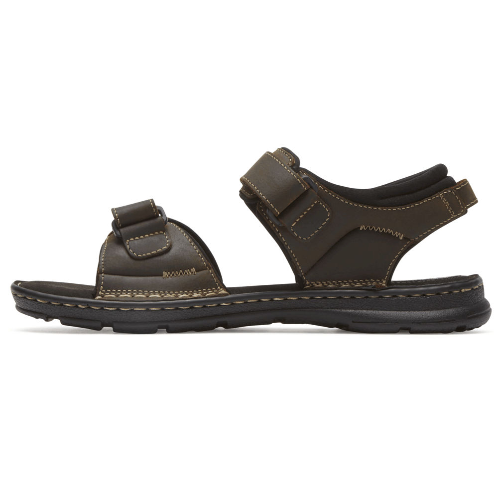 Rockport Singapore Mens Sandals - Darwyn Quarter Strap Brown - ZF0124765